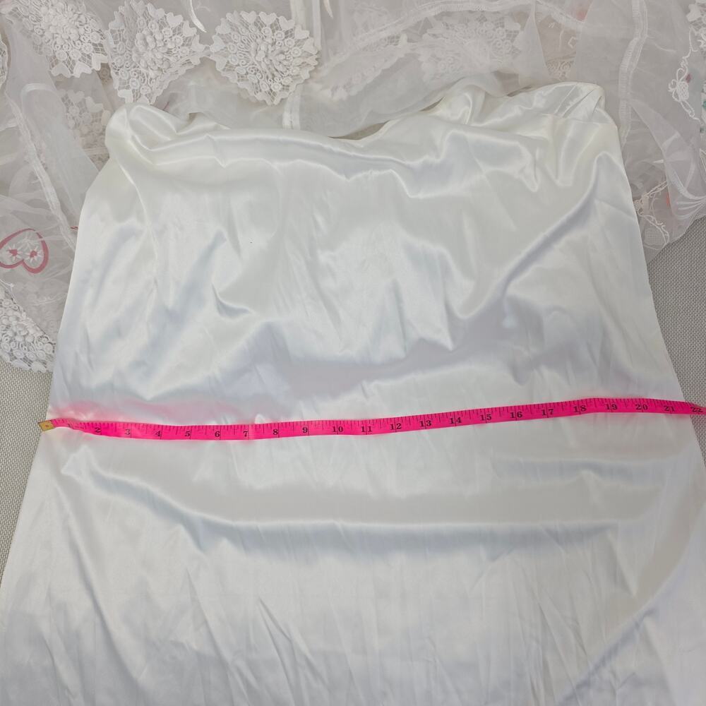 Maeve Sheer 3D Floral V-Neck Maxi Dress Ivory Pink & Red Hearts Sz Small NWT - Picture 10 of 15